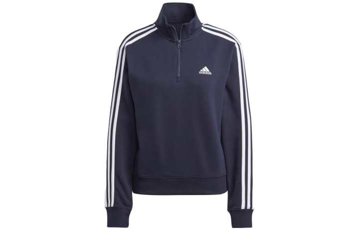 Adidas Adidas Essential Sweatshirts Women's Ink Blue Stand Collar Moderate Regular