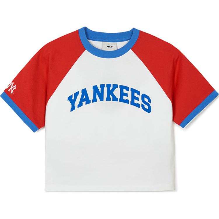 MLB New York Yankees Varsity Raglan Sleeve T Shirt Women's Red