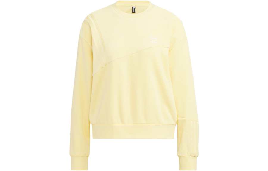 Adidas Neo Sweatshirts Women's Yellow Crew Neck Moderate Regular