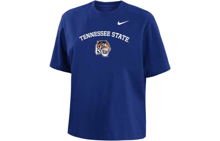 Nike Nike T Shirts Women's Blue Crew Neck Moderate Straight Fit
