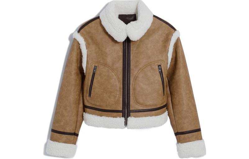 GAP Jackets Women's Brown Lapel Thickened Other