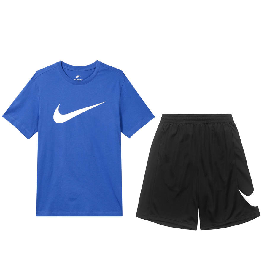 Nike Nike Casual Sportswear Men's Blue/Black Crew Neck Moderate