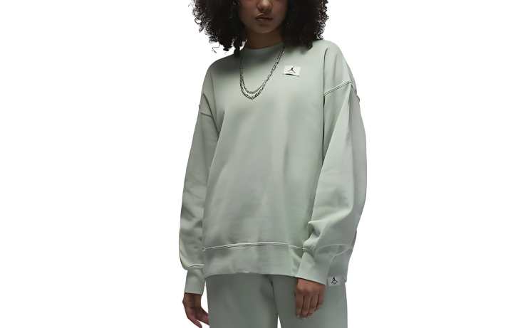 Jordan Jordan Flight Sweatshirts Women's Emerald Crew Neck Moderate Regular
