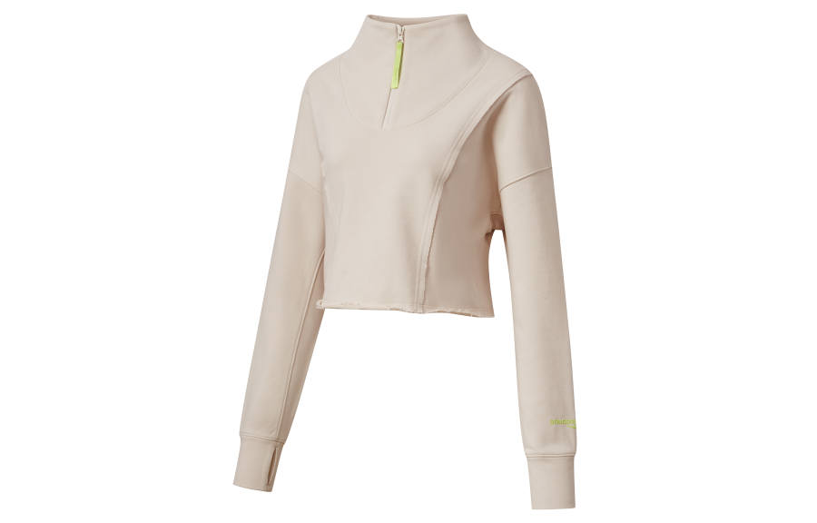 Saucony Sweatshirts Women's Frost Gray Stand Collar Moderate Regular