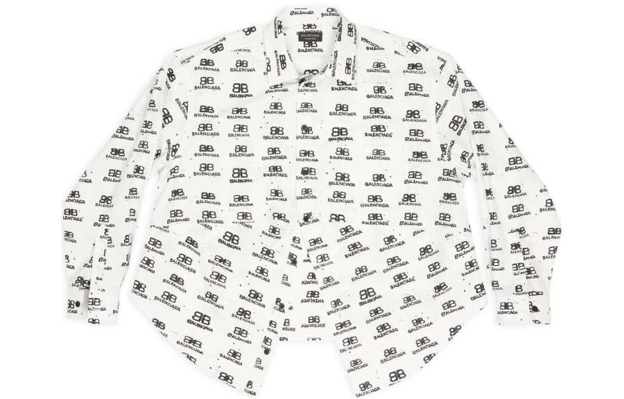 Balenciaga Oversized Shirt 'White/Black'