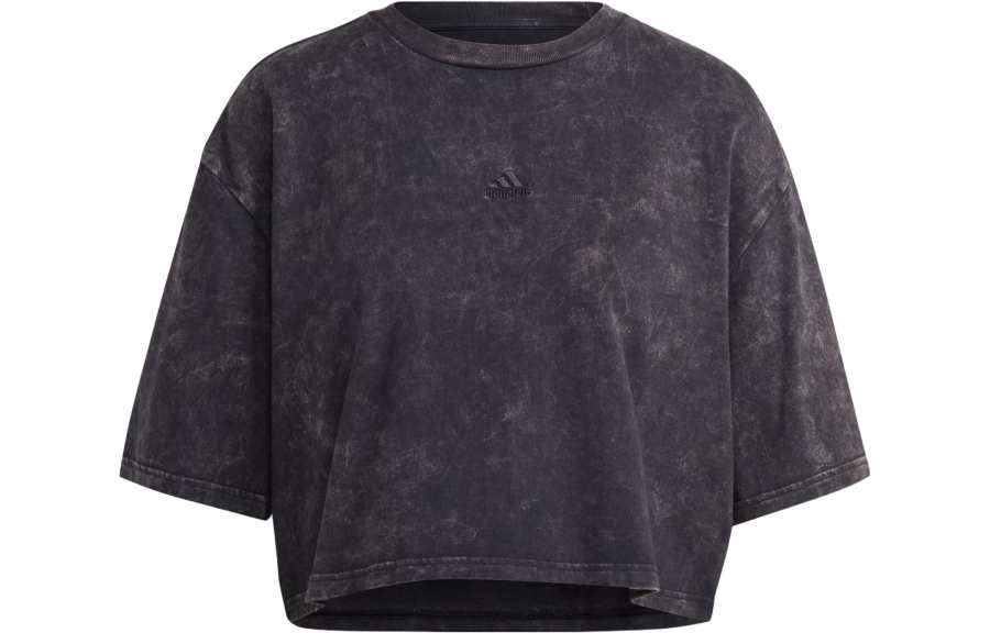 Adidas Adidas T Shirts Women's Black Crew Neck Moderate Straight Fit