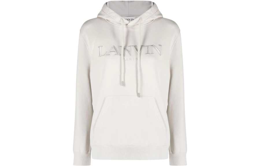 Lanvin Logo Embroidered Drawstring Hoodie