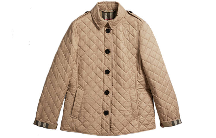 Burberry Jackets Women's Khaki Lapel Moderate Other