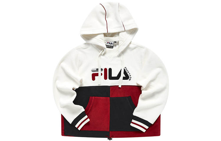 FILA FUSION Sweatshirts Women's Maltose White Hooded Moderate Regular