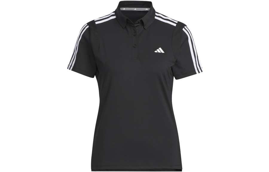 Adidas Adidas Polo Shirts Women's Black Polo Collar Moderate Straight Fit