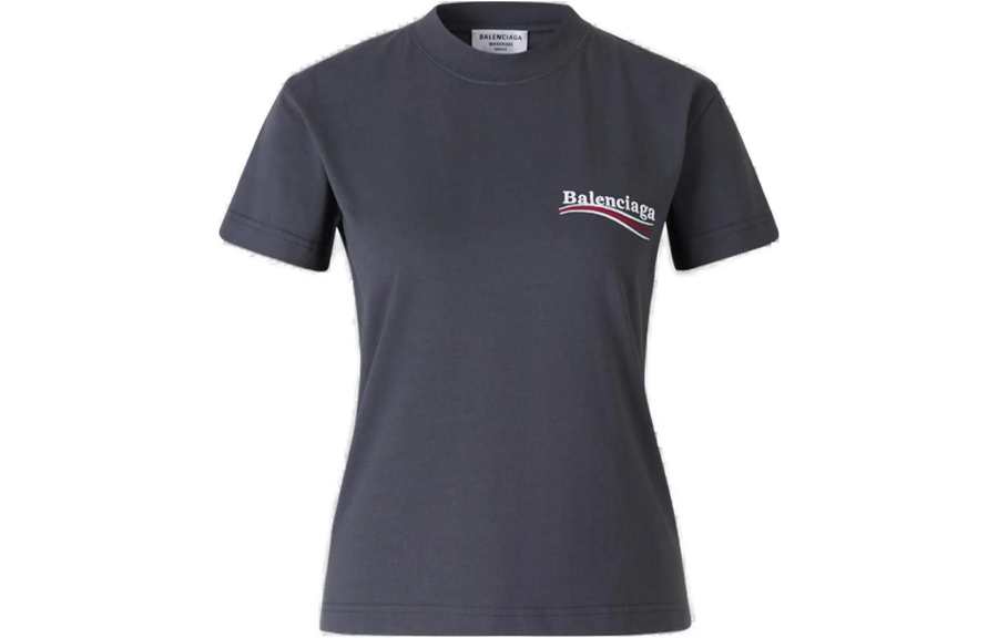 Balenciaga SS23 T Shirt Women's Dark Gray Regular Fit