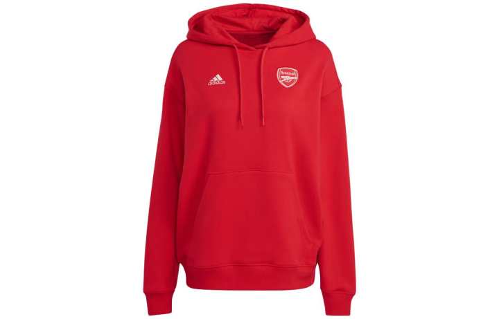 Adidas Adidas Arsenal Sweatshirts Women's Scarlet Hooded Moderate Regular
