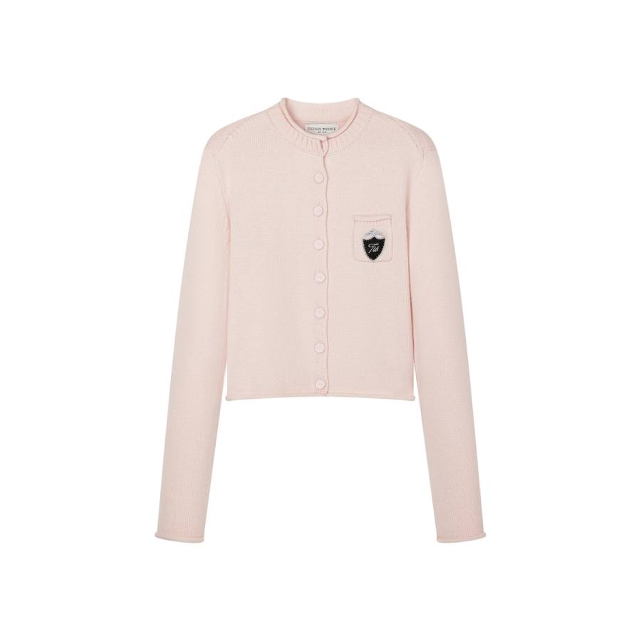 Teenie Weenie Knitwear Women's Crew Neck Moderate Cardigan