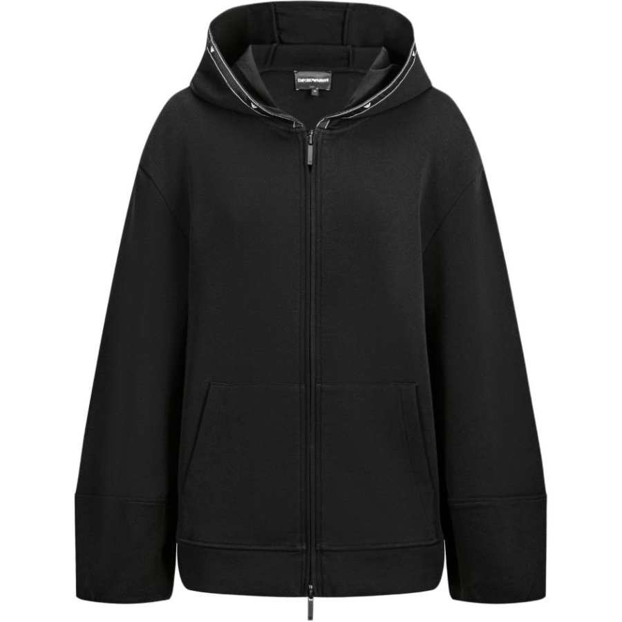 EMPORIO ARMANI Eagle-logo Zip-up Hoodie