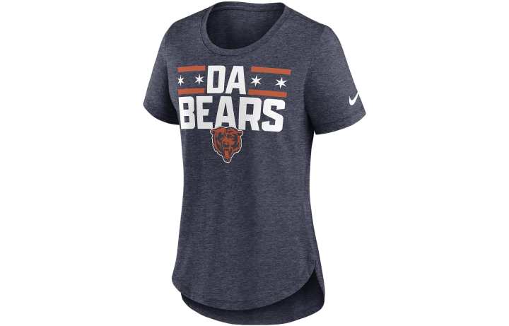 Nike Nike T Shirts Women's Marine Blue Crew Neck Moderate Straight Fit
