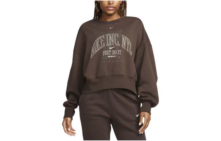 Nike Nike Sweatshirts Women's Brown Crew Neck Moderate Other