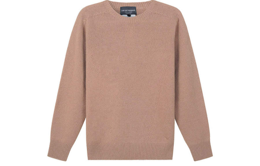 EMPORIO ARMANI FW22 Cashmere Sweater Women's Beige Brown