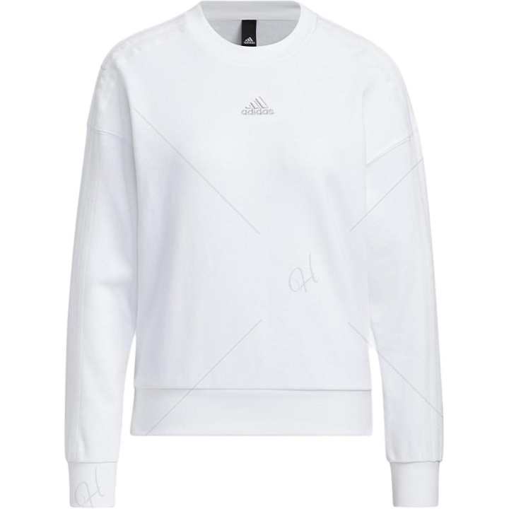 Adidas Adidas Sweatshirts Women's White Crew Neck Moderate Regular