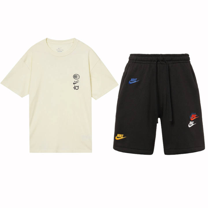 Nike Nike Casual Sportswear Men's Coconut Milk/Black Crew Neck Moderate