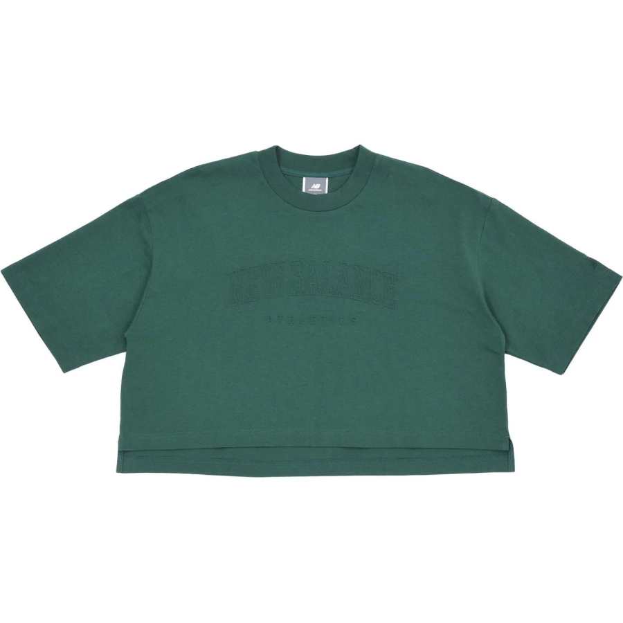 New Balance New Balance NB Athletics Drop Shoulder Sleeve T Shirt Women's Night's Watch Green