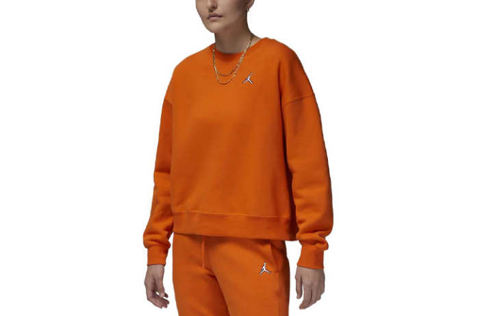 Jordan Jordan Sweatshirts Women's Orange Crew Neck Moderate Regular