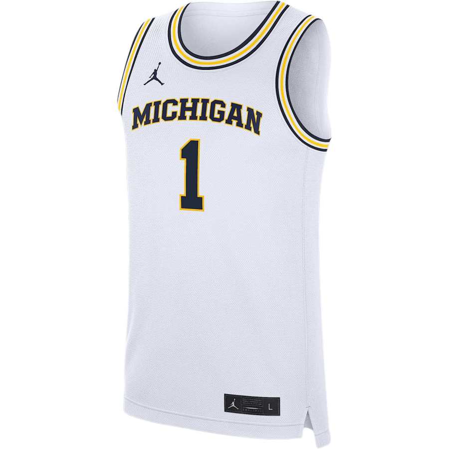Jordan Jordan Michigan Wolverines Replica Men's Jordan Brand College Basketball Jersey
