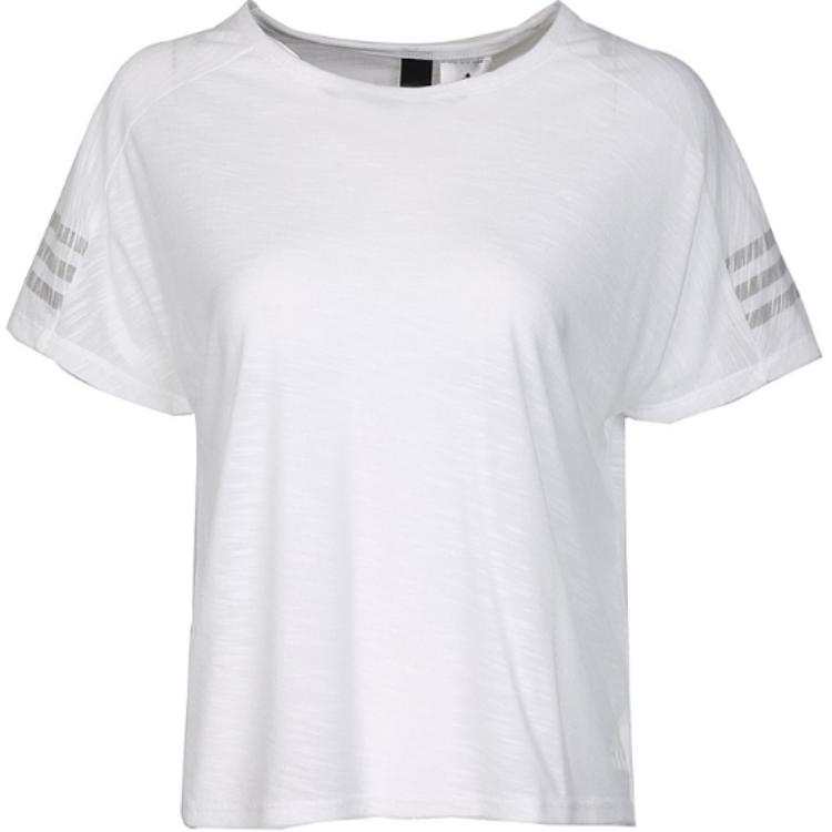 Adidas Adidas T Shirts Women's White Crew Neck Moderate Straight Fit