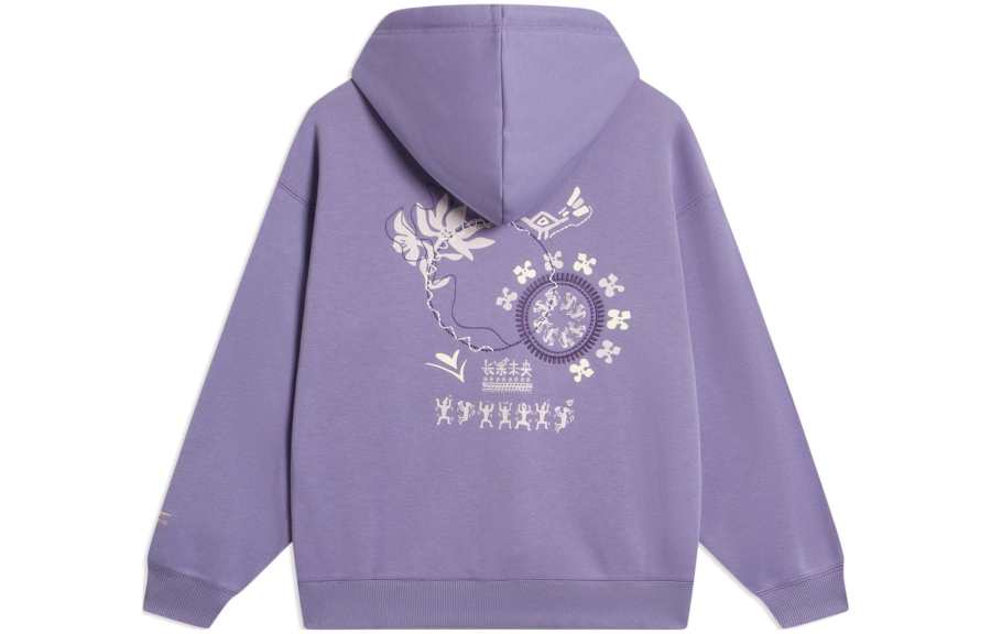 Li-Ning Li Ning Sports Life Collection Sweatshirts Women's Light Dark Purple Hooded Moderate Regular