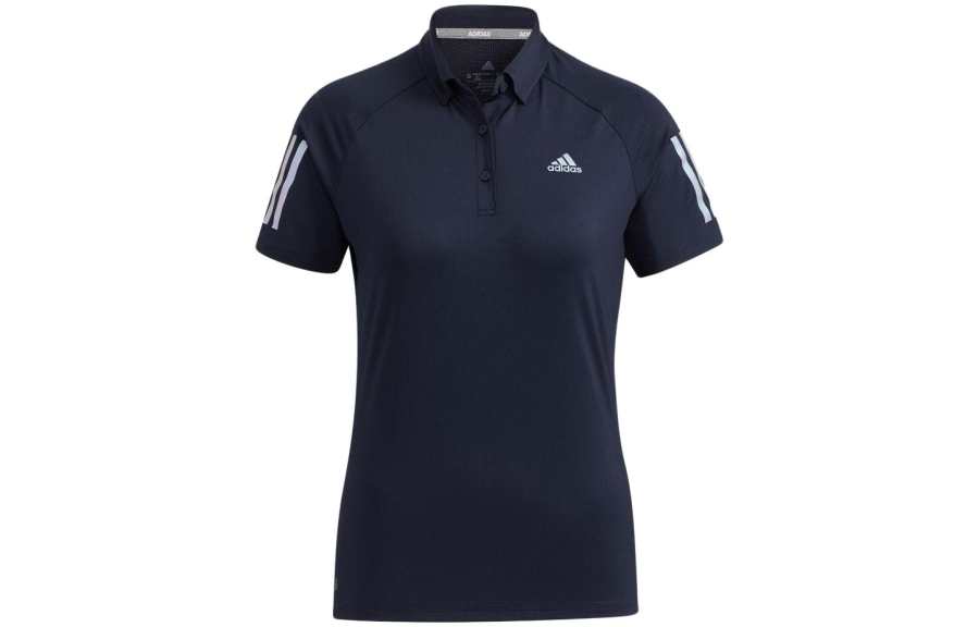 Adidas Adidas Polo Shirts Women's Blue Polo Collar Moderate Straight Fit