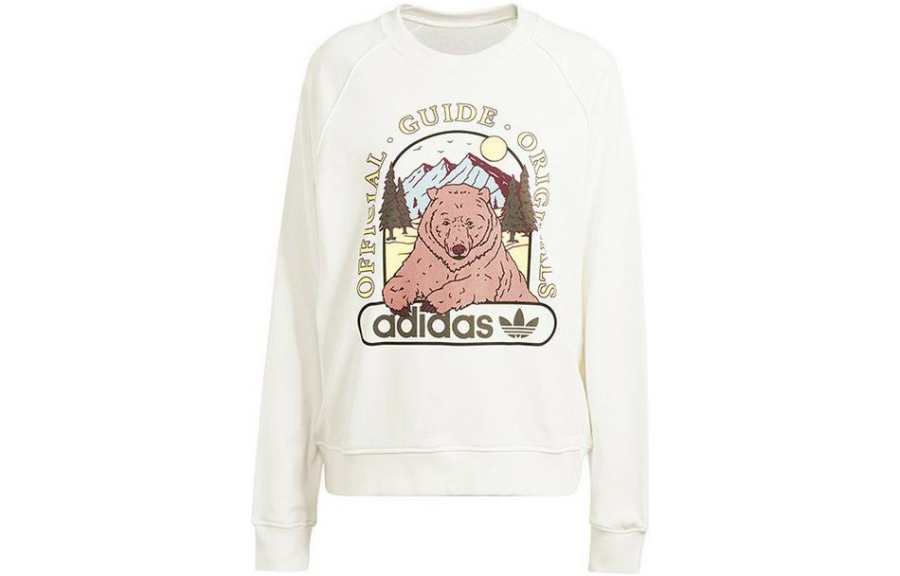 Adidas Originals Trefoil Collection Outfit Sweatshirt Women's White