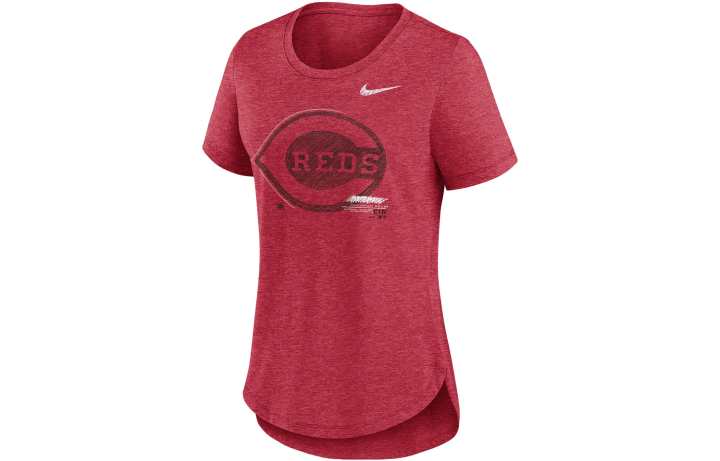 Nike Nike T Shirts Women's Watermelon Red Crew Neck Moderate Straight Fit