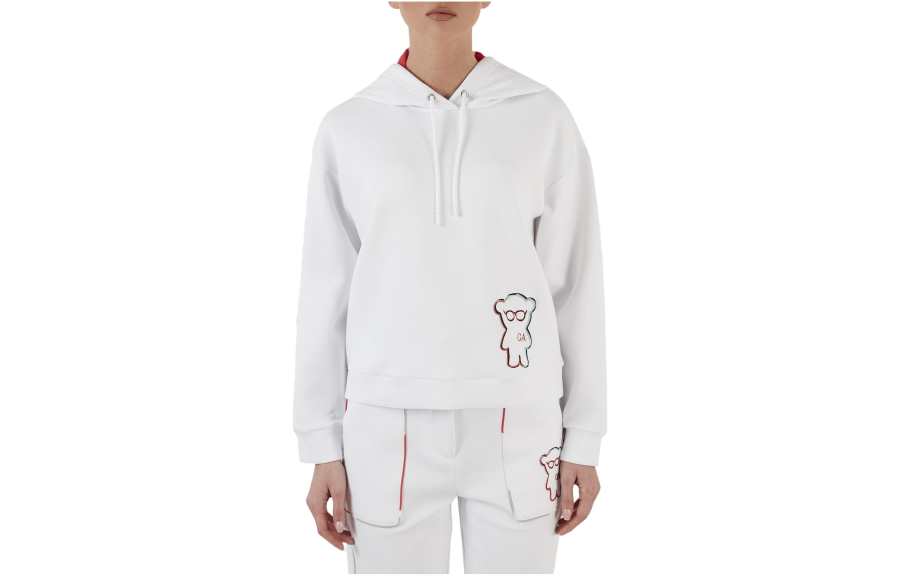EMPORIO ARMANI Sweatshirts Women's White Hooded Moderate Other