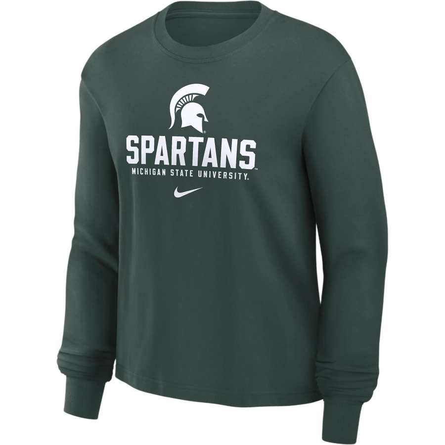 Nike Nike Michigan State Spartans Primetime University Boxy Women's Nike College Long Sleeve T Shirt