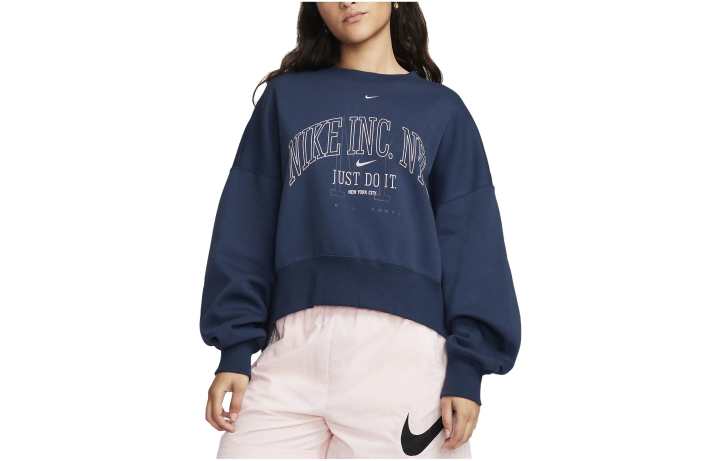 Nike Nike Sweatshirts Women's Marine Blue Crew Neck Moderate Other