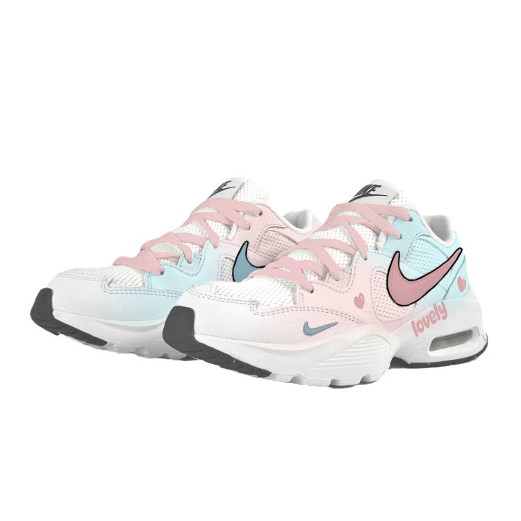 Nike Nike Air Max Fusion Abrasion Resistant Slip Resistant Low top Running Shoes Women's Pink Blue