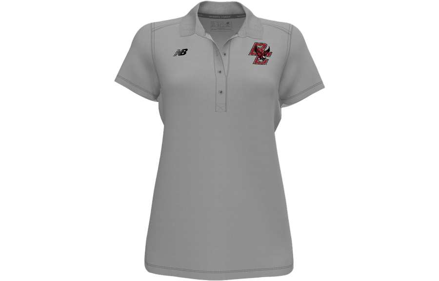 New Balance New Balance Polo Shirts Women's Gray Polo Collar Moderate Straight Fit