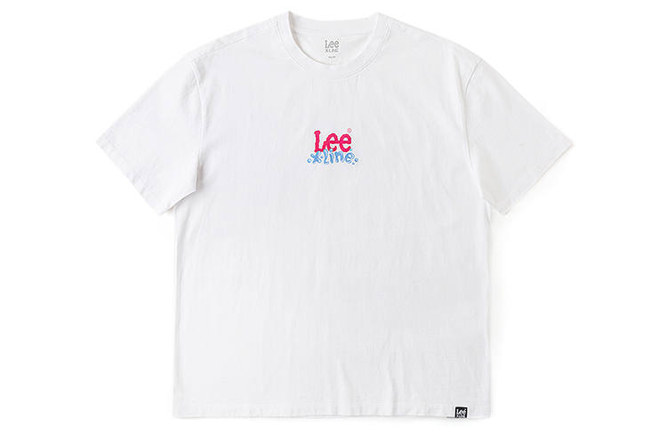 Lee T Shirts Women's White Crew Neck Moderate Straight Fit