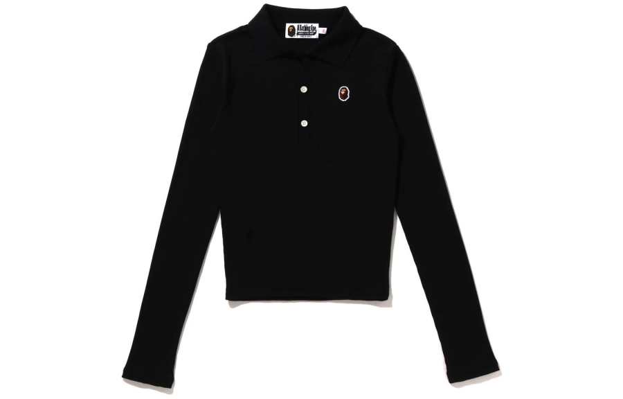 A BATHING APE Bape Polo Shirts Women's Polo Collar Moderate Straight Fit