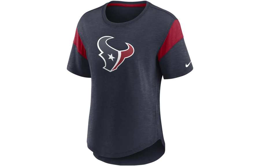 Nike Nike T Shirts Women's Marine Blue Crew Neck Moderate Straight Fit