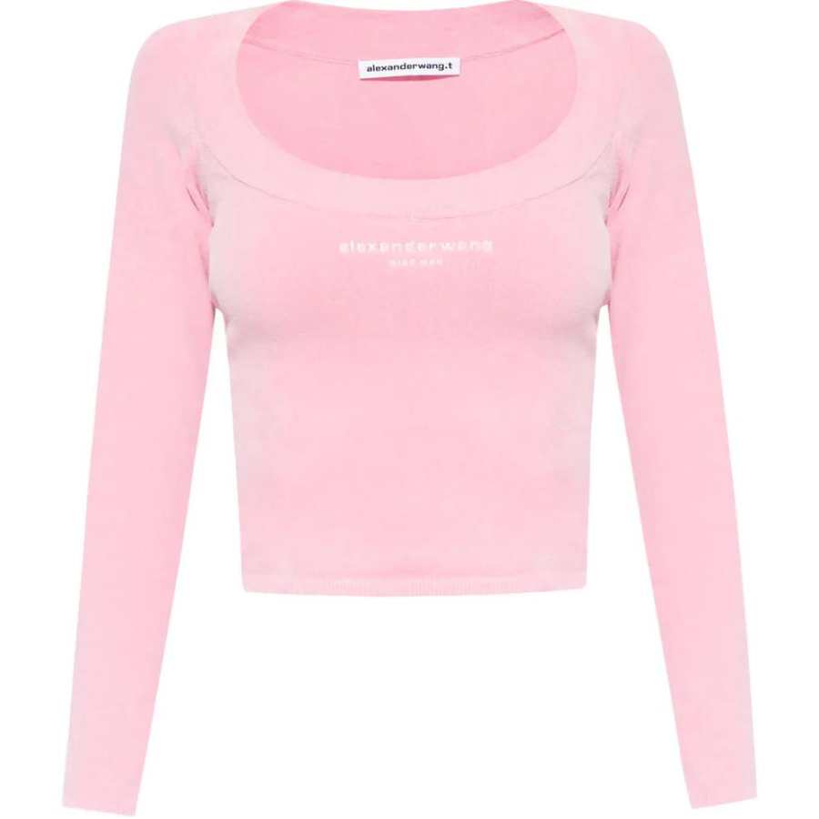 Alexander Wang Regular Sleeve T Shirt Women's Pink