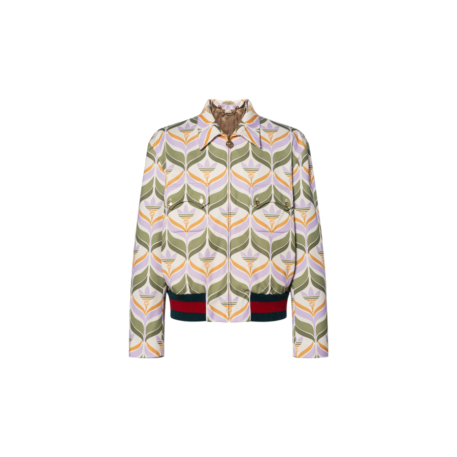 GUCCI X Adidas Trefoil Print Jacket