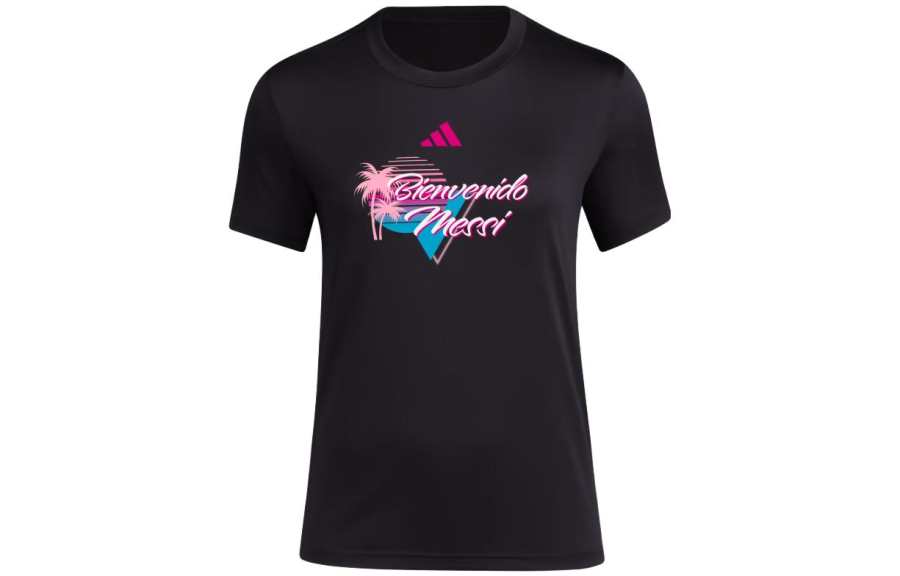 Adidas Adidas T Shirts Women's Black Crew Neck Moderate Straight Fit