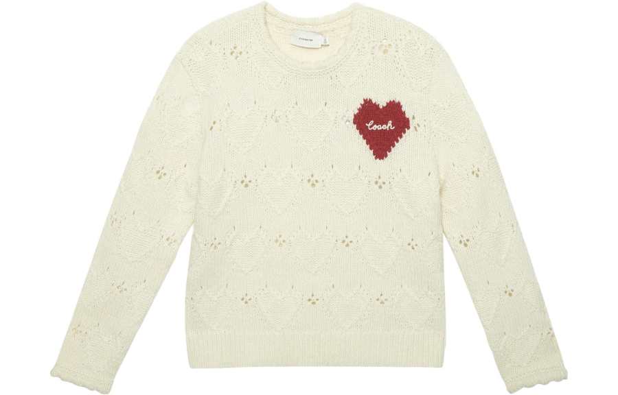 COACH FW22 Cashmere Sweater Women's Ivory White