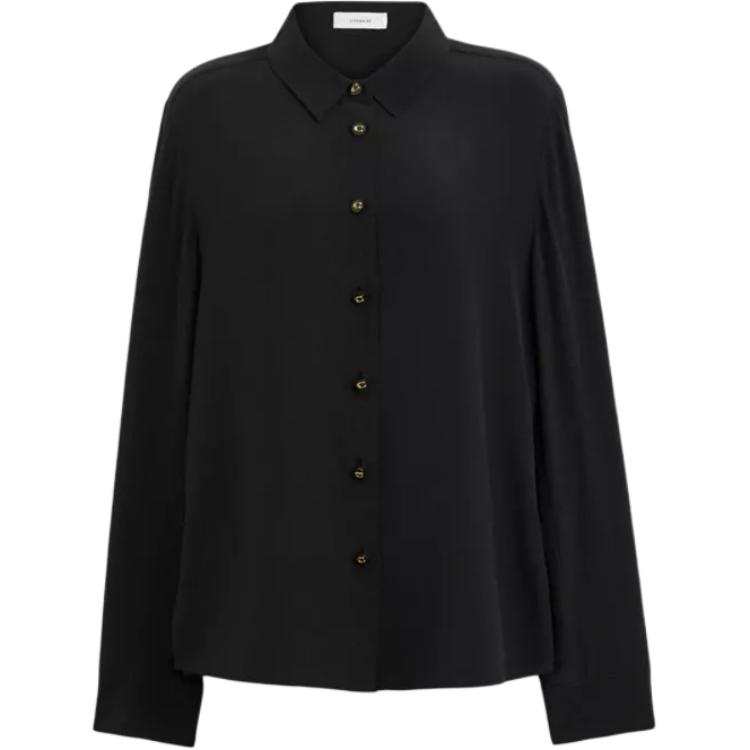 COACH Shirts Women's Black Lapel Moderate Other