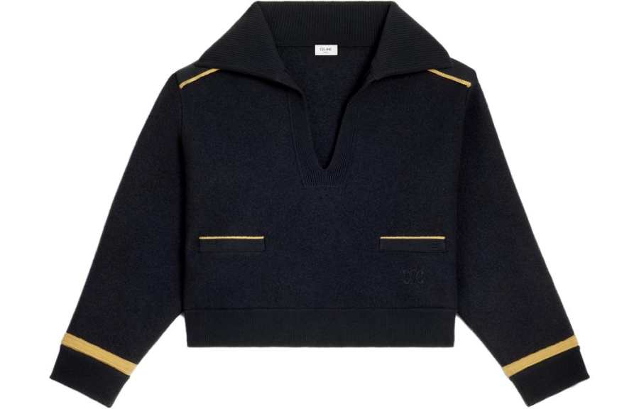 CELINE CELINE Vareuse Collar Knit Sweater