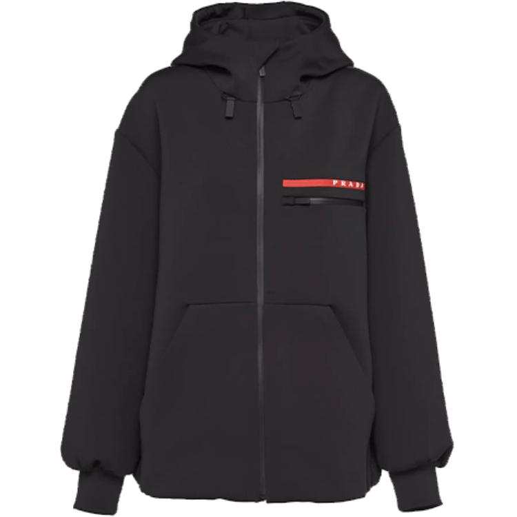 PRADA PRADA Jackets Women's Black Hooded Moderate Other