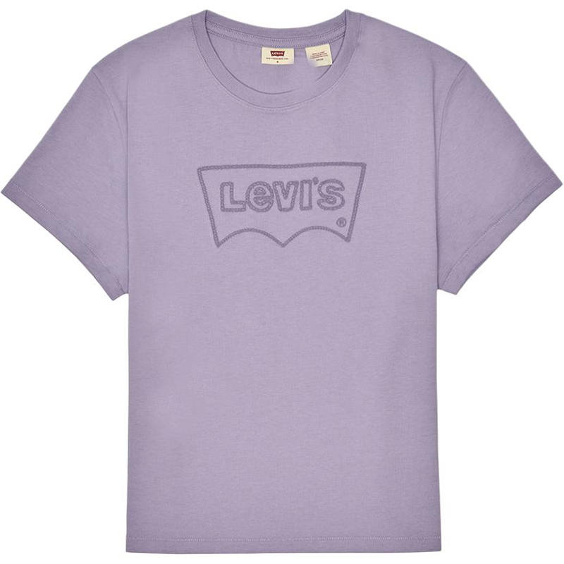 Levis T Shirts Women's Purple Crew Neck Moderate Other
