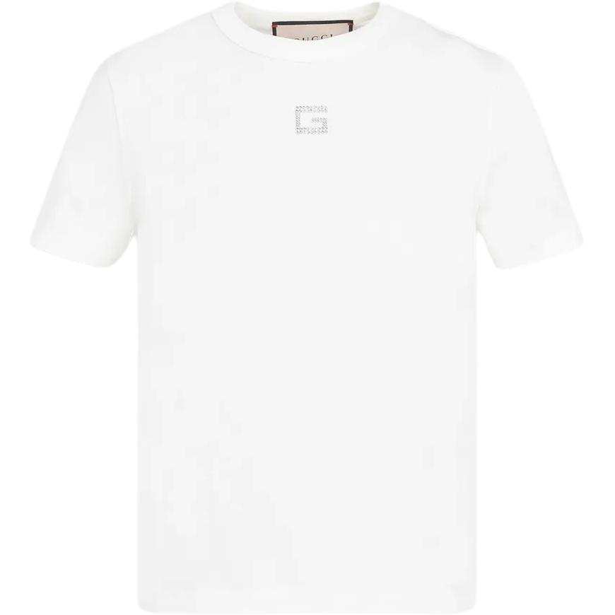 GUCCI Logo Embellished Crewneck T-Shirt
