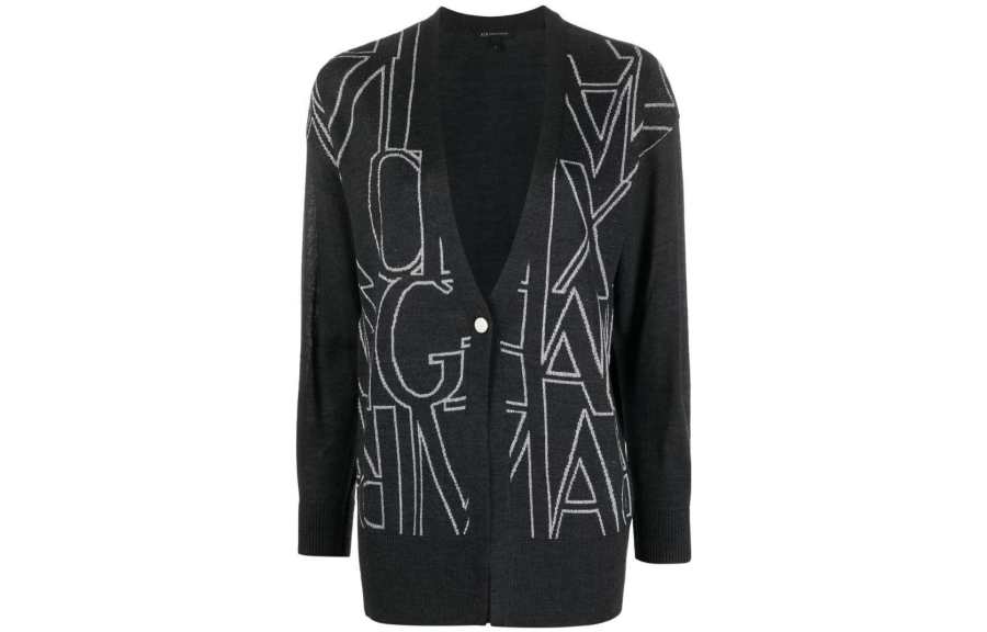 ARMANI EXCHANGE Knitwear Women's Black V Neck Moderate Other