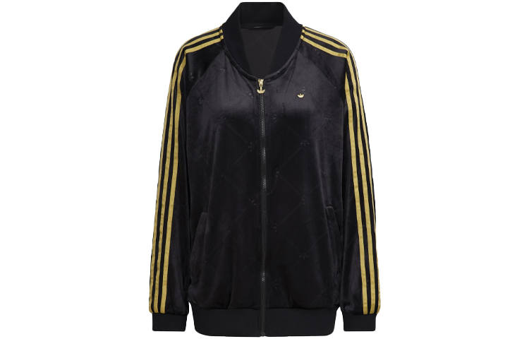 Adidas Originals Jackets Women's Black Baseball Collar Moderate Other